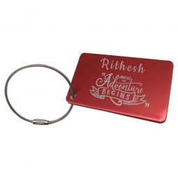 Engraved Bag Tags Red 