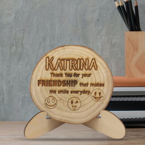 Engraved personalized wooden plaque
