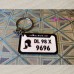 Number Plate Engraved Wooden Key Chain - Logo/Name on Top