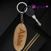 Wooden Engraved Keychain - Oval Shape