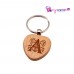 Engraved Keychain in Wood- Heart