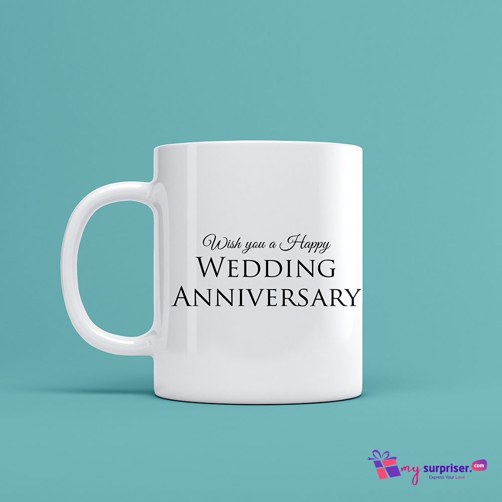 Customized Mugs | Wish you a happy wedding anniversary mug
