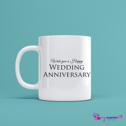Wish you a happy wedding anniversary mug
