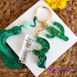 Resin Keychain - Letter with Name