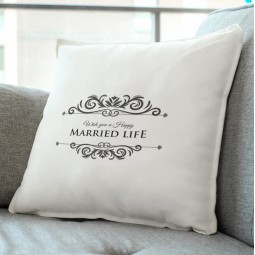 Wish you a happy married life pillow