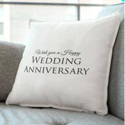 Wish you a happy wedding anniversary pillow