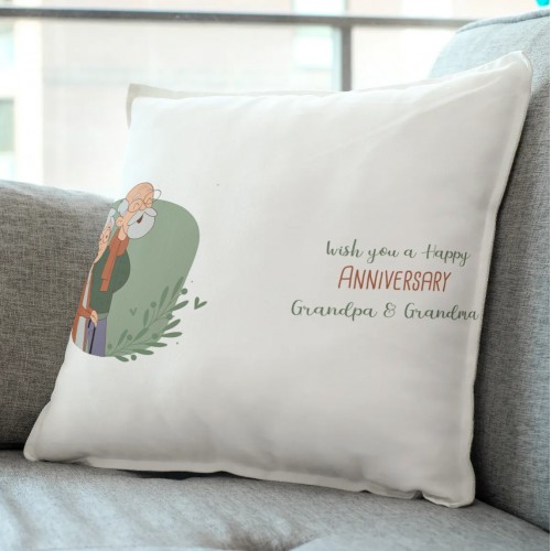 Happy anniversary grandpa-grandma pillows