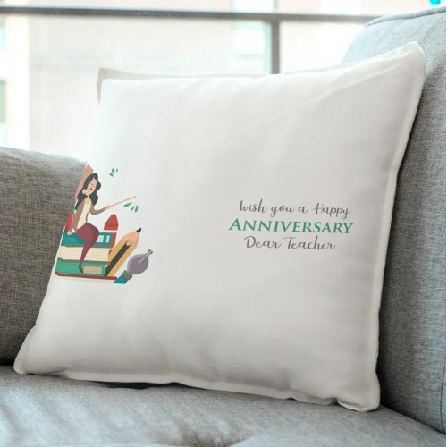 Wish you a happy anniversary dear teacher pillow