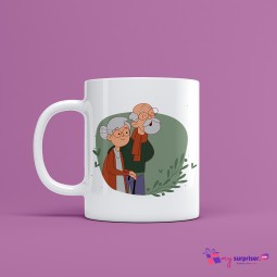Happy anniversary grandparents mugs