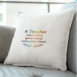 A teacher take hand, opens a mind, and touches a heart Pillow