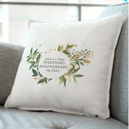 Wish you a happy wedding anniversary my brother pillow