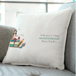 Wish you a happy anniversary dear teacher pillow